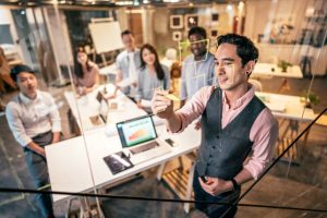 Young Group Of Professionals Developing Business Strategy and Providing The Business Plan